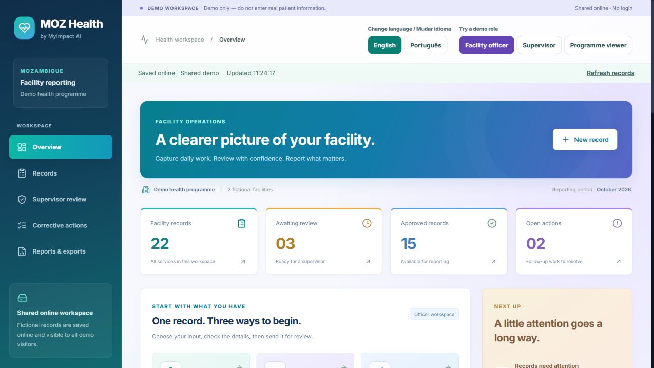 Mozambique Health website preview