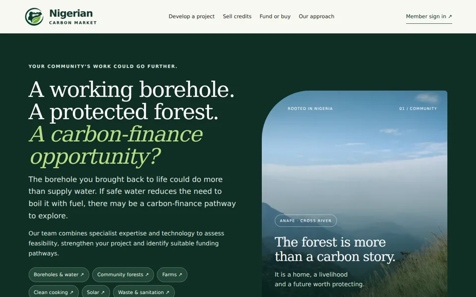 Carbon & ESS Tools website preview