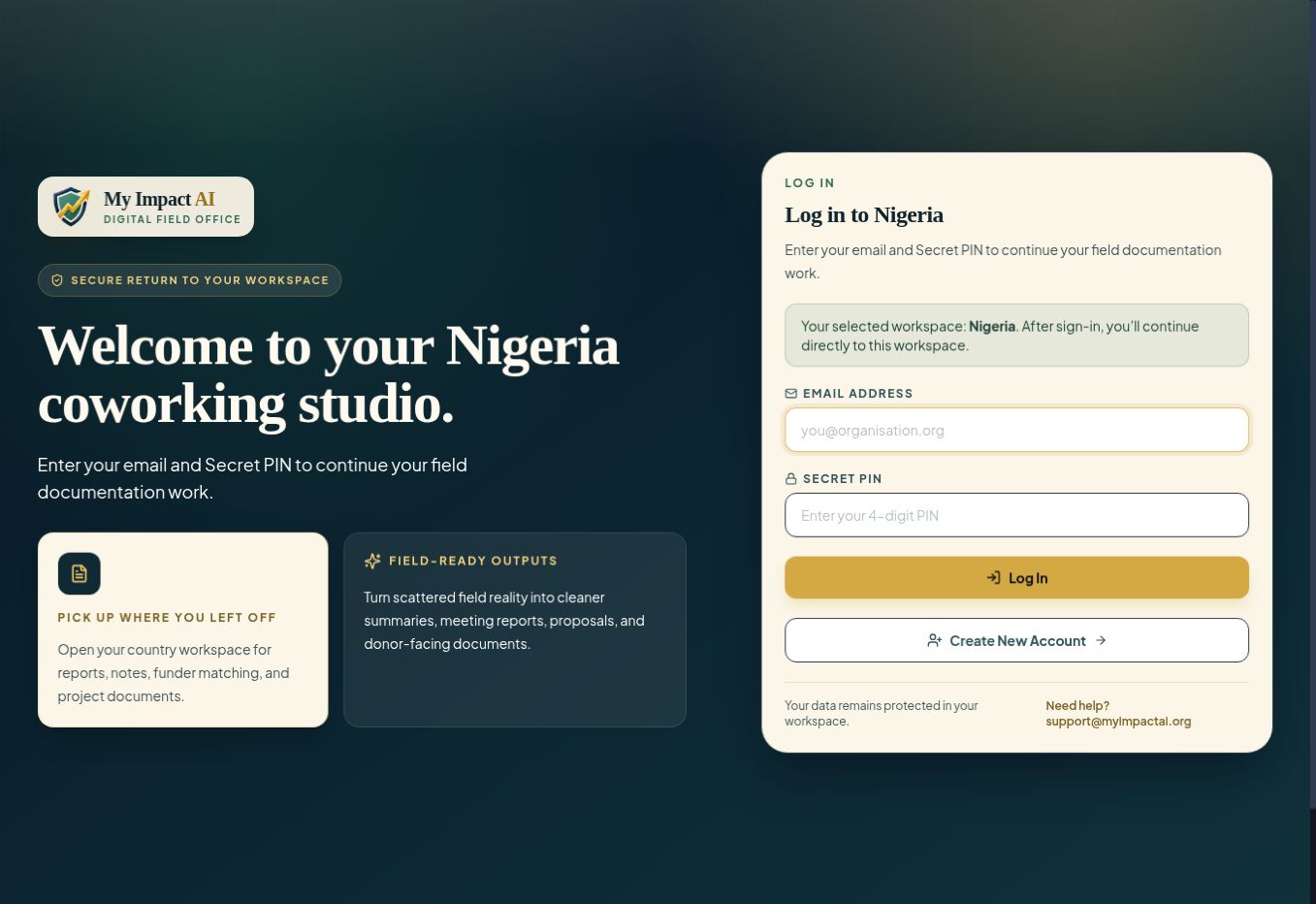 NGO Coworker · Nigeria website preview